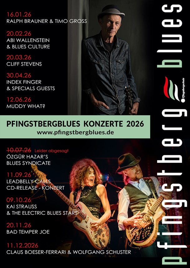 Pfingstbergblues Konzerttermine 2026